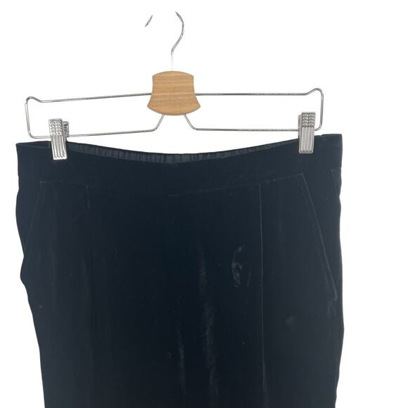 Vince Trouser Pants Velvet Single Pleat Elastic Waist Pull On Black Size Small - Picture 3 of 14